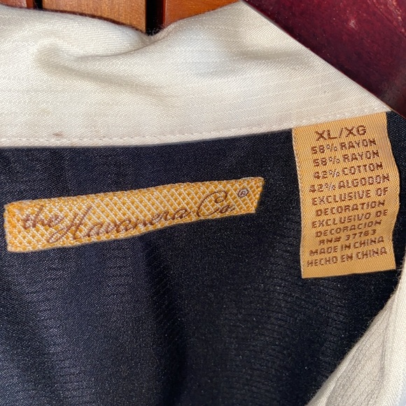 Embroidered Martini Men’s Dress Dressy Party Shirt Cuban or Hawaiian Vibe XL - Picture 4 of 6